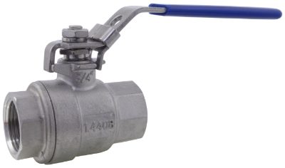 Two Piece Full Bore Ball Valve NPT 1000PSI 316 Stainless Steel