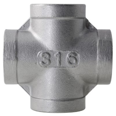 BSPP-Threaded-Equal-Cross-150psi-316-Stainless-Steel-Fitting