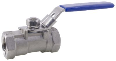One Piece Reduced Bore Ball Valve NPT 316 Stainless Steel