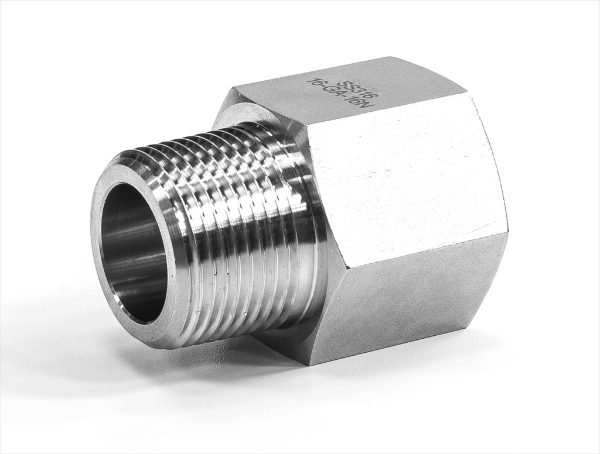 Equal Hydraulic Adaptor Female/Male BSPP/NPT 316 Stainless Steel