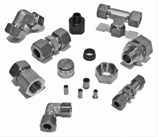 Single-Ferrule-Compression-Fittings-(Light-Series-To-800-BAR)